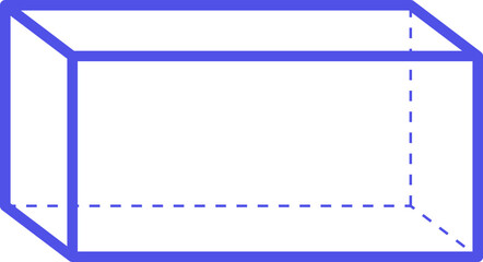 Cuboid 3D Geometric Shape Diagram with Dimensions © pengedarseni