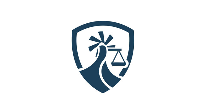 Legal Shield Emblem - Justice, Protection, and Advocacy Symbol.