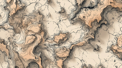 Naklejka premium topographic fabric pattern with organic lines and shapes