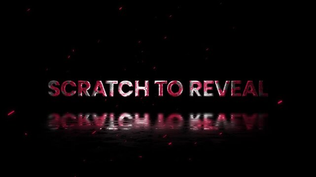 Scratch To Reveal Rusty Metal Text Animation 4K Interactive Reveal Animation for Promotional Offers and Gamified Advertising
