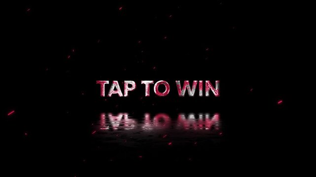 Tap To Win Rusty Metal Text Animation 4K Mobile Interaction Animation for Contest Ads and Gamified User Engagement