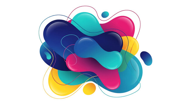Colorful abstract shapes design element 4.