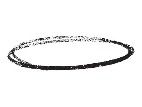 Freehand circle doodles and oval shapes drawn with marker, pencil and chalk. Rough sketch elements with scribble texture, round frames and handdrawn borders. Emphasis circle and underline accents.