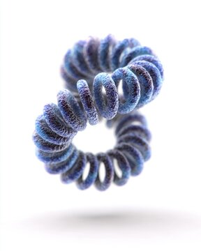 Scientific concept of bacterial nucleoids an isolated digital art exploration