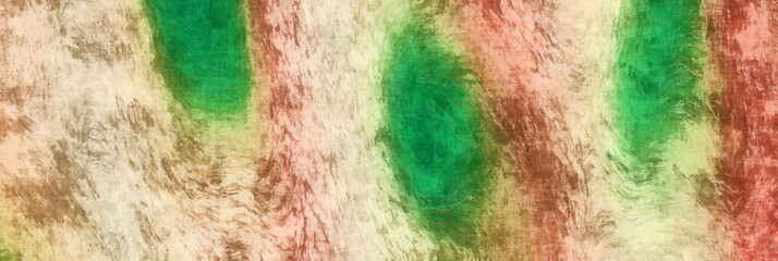 Abstract Wavy Oil Painting Background. Green, Brown and Beige Earthy Brushstrokes Texture.