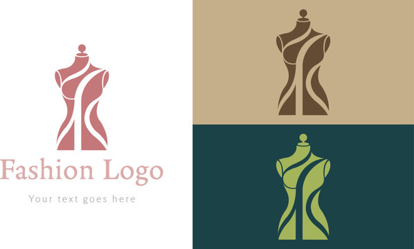 fashion logo, ladies fashion logo, mannequin logo, fashion vector design, mannequin vector,  Elegant Fashion Mannequin Logo for Tailor Shop, Boutique, and Apparel Design &ndash; Vector Illustration