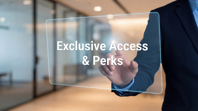 Exclusive access and perks concept representing premium membership privilege VIP benefits preferential treatment and insider advantage for customer loyalty programs subscription services