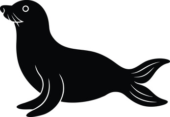 Seal silhouette vector art Illustration © DesignConcepts