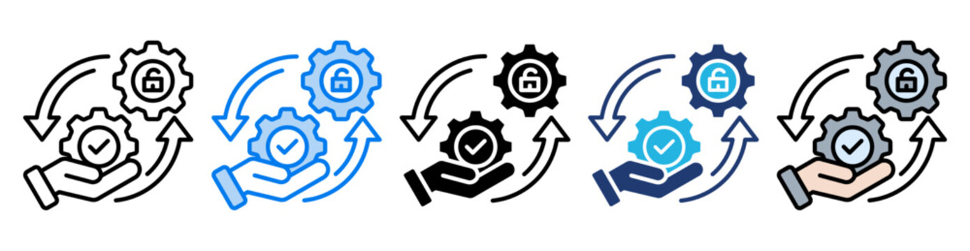 Execute icon set multiple style collection