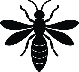 Fototapeta premium Wasp silhouette vector art Illustration
