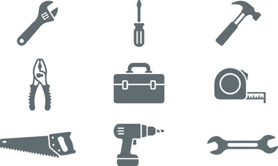 Fototapeta premium 78_Icon-set-for-Tools-Utilities-featuring-symbols-lik