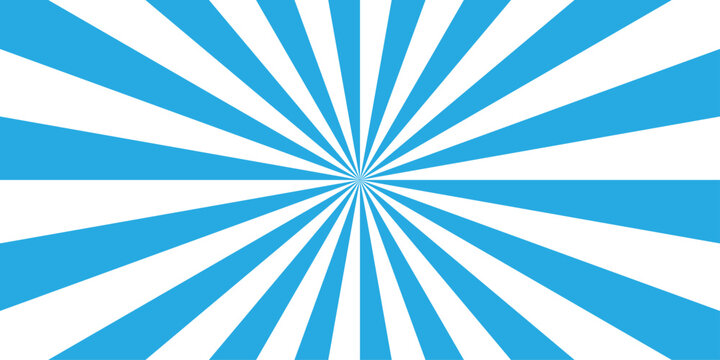 Abstract background with sunburst pattern blue vector ray design texture. Vintage sunrays illustration swirl grunge backdrop line spiral design.