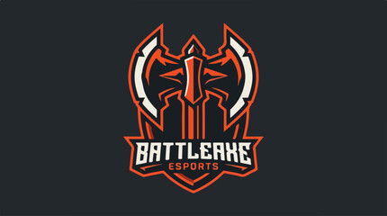Obraz premium Battleaxe Esports Logo - A Bold and Dynamic Gaming Emblem.