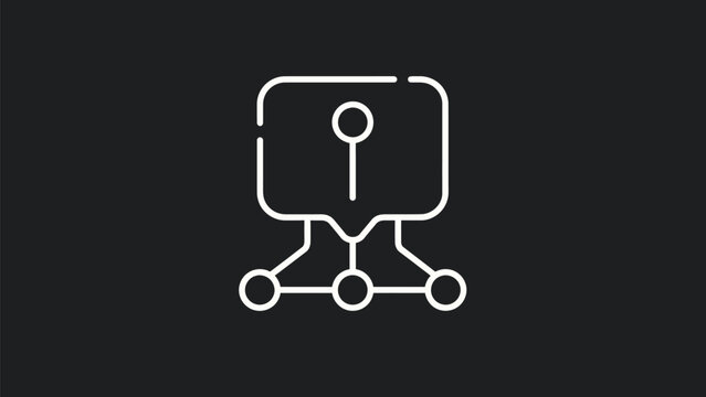 Modern digital network icon representing data connection and information flow.