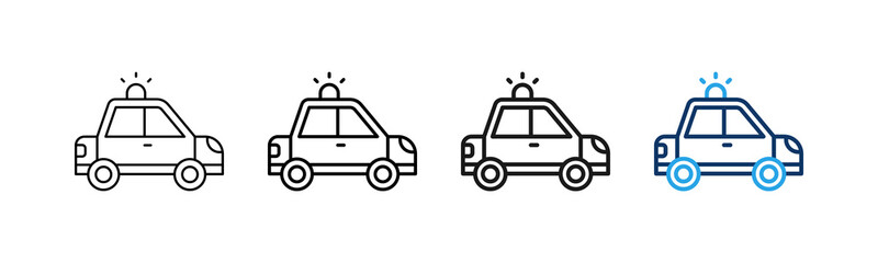 Police Car Different Set Vector Icon © Kron Visual
