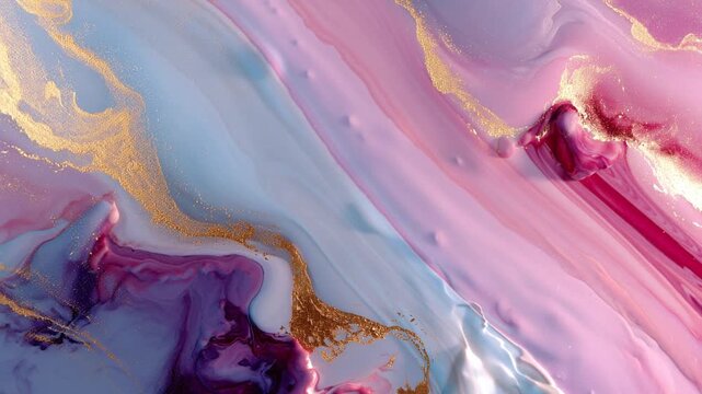 Fluid marble texture background with ink swirl and glossy artistic effect