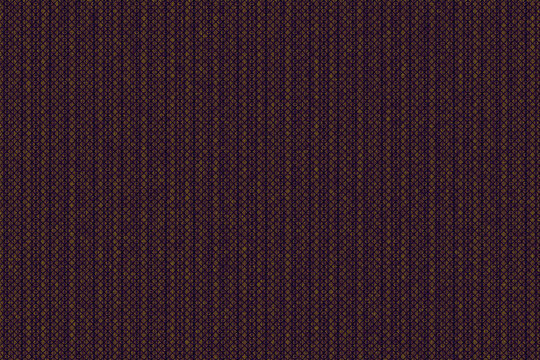 Abstract geometric pattern with vertical lines and diamond shapes in dark purple and gold, seamless textile design texture