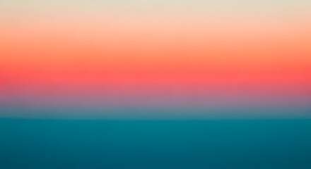 Obraz premium Gradient background with blended shades of blue coral orange and cream creating a serene and soft atmospheric effect
