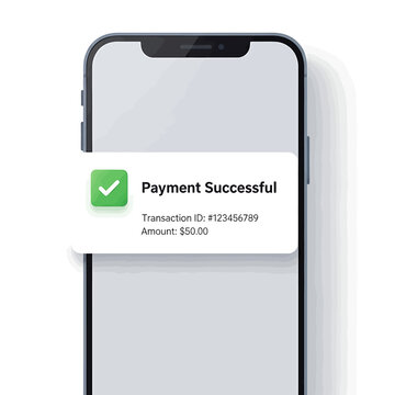 Smartphone Payment Successful Notification Screen.