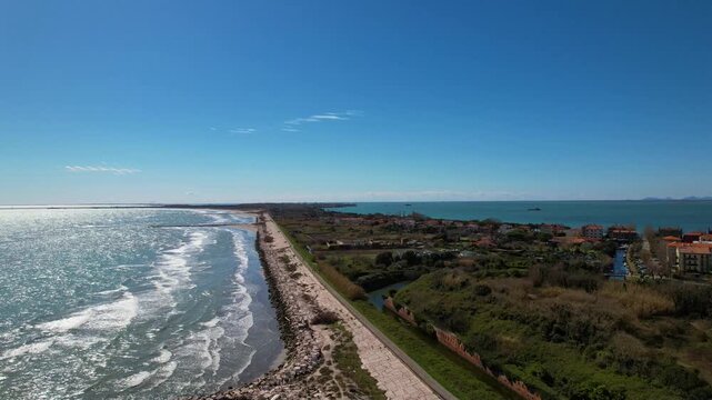 Lido die Venezia bei Malamocco - Blick Richtung Pellestrina