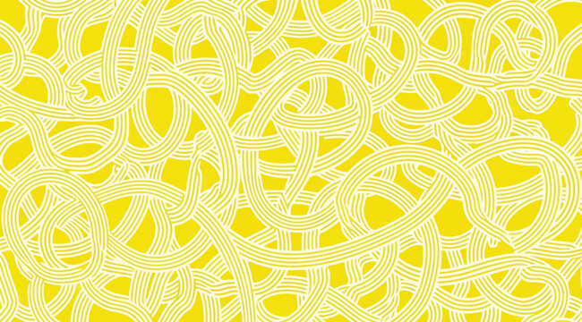 Abstract yellow noodle pattern background