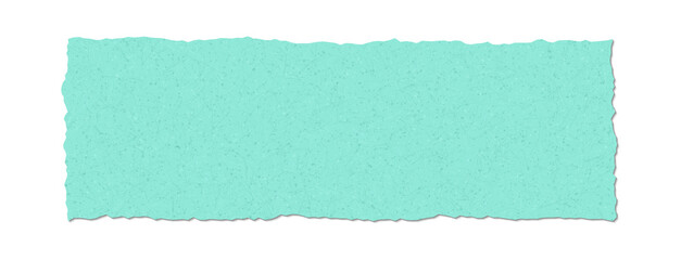 Fototapeta premium Torn cyan paper background with rough edges on black