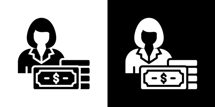 Investor Icon Set Vector Collection Isolated In Black And White
