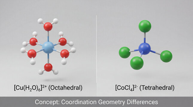 Exploring the elegant octahedral and tetrahedral structures of metal coordination complexes