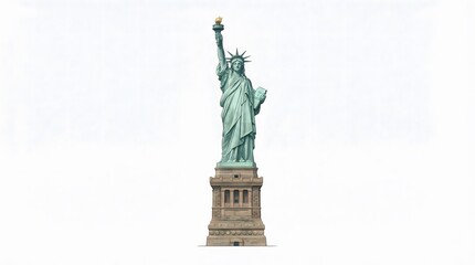 Fototapeta premium Iconic Statue of Liberty, a Symbol of Freedom and Democracy, Standing Tall in New York City Harbor