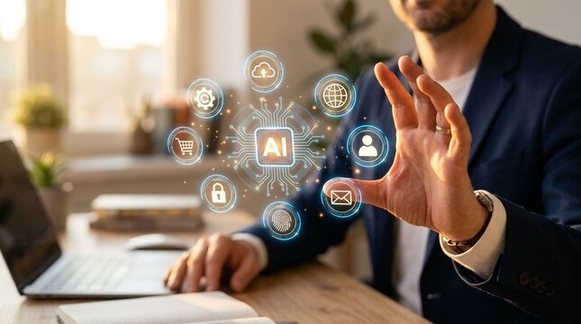 artificial intelligence, ai, technology, business, digital, innovation, interface, touch, security, cloud, data, management, future, global, networking, shopping, email, user, automation, system, huma