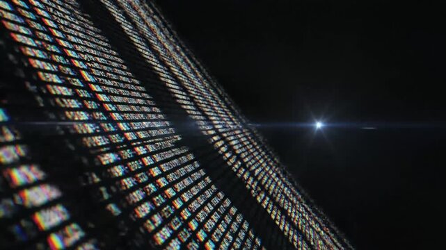 Abstract Digital Sphere of Binary Code Data Flowing in Futuristic Network