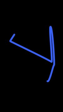 A blue semicolon symbol on a black background with a smooth curved design