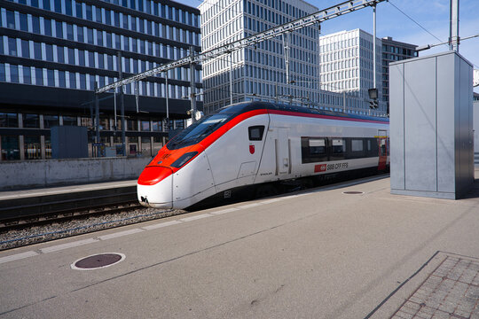 Hauptbahnhof railway station at Swiss city of Z&uuml;rich on a late summer day. Photo taken September 13th, 2026, Zurich, Switzerland.