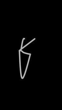 Minimalist glowing white letter L neon sign on black background for branding and design