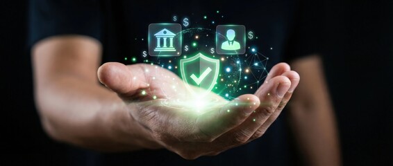 Fototapeta premium Enhancing digital security through innovative solutions technology sector infographic visuals modern environment engaging viewpoint cybersecurity concepts