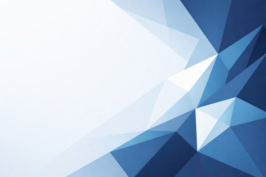 Geometric blue polygon background , generated, AI