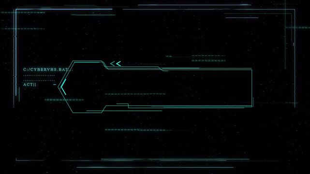 Futuristic Data Flow HUD Panel Animation with Directional Interface Design, Tech Process UI Overlay Loop
