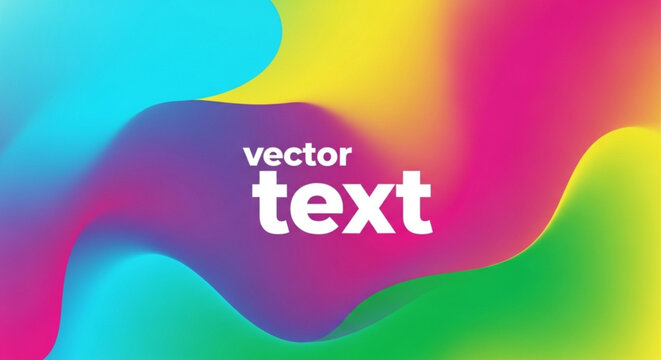Colorful gradient background with vector text placeholder for design and branding purposes with vibrant multicolored swirls
