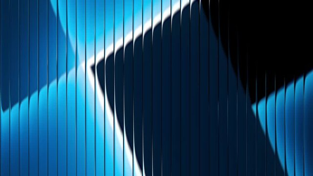 Fractal glass abstract blue light animation background showing vertical metallic bars moving in a smooth rhythmic pattern to create a modern digital background&nbsp;