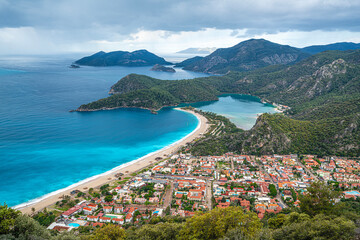 The scenic views of the Ölüdeniz, which is a resort village on the southwest coast of Turkey, known for the blue lagoon and the wide, white Belcekız Beach. On the route of the Lycian way to the Babada © Selcuk