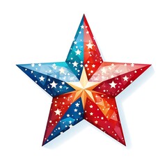 Obraz premium Lao National Flag Glitter Star Template