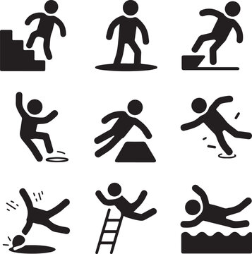Common scenarios of accidental falls and swimming safety in daily activities