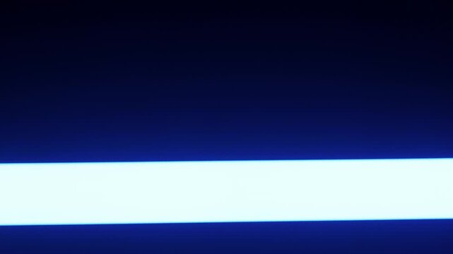 Bright white neon light bar flashes horizontally across the screen on a dark background. This abstract glitch effect creates a futuristic and dynamic transition or overlay.