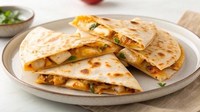 chicken quesadilla slices