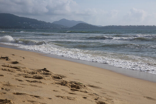 Bang Tao Beach (Layan) on the Andaman Sea coast of Phuket Island in Thailand, October 2025