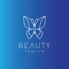 Obraz premium Butterfly line logo icon design