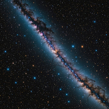 Deep space galaxy cluster with thousands of galaxies receding into inf...