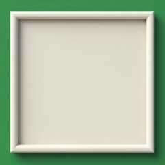 Fototapeta premium White Picture Frame on Green Background for Your Photo