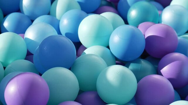 Plastic ball pit creating a vibrant background for children's play and fun
