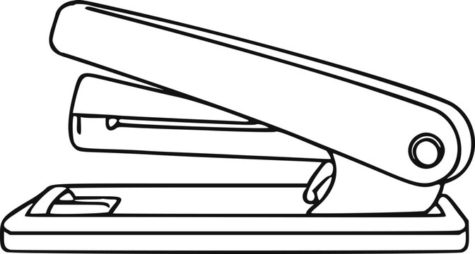 Stapler Illustration, Office Stapler Vector Icon